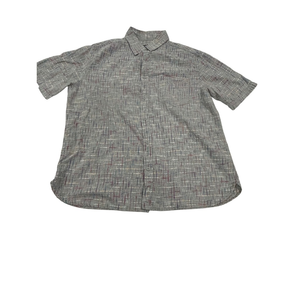 Mossimo Supply Co.‎ XL Short Sleeve Cotton Button Down Shirt Gray (770)